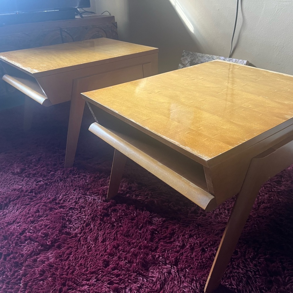 Vintage Wooden Side Tables
